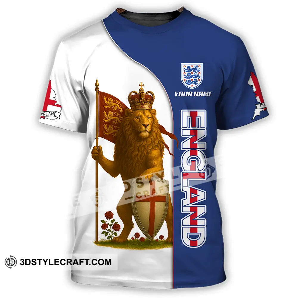 Unisex Shirt - Custom Rose And Lion King England Shirt T-Shirt / S T-shirt