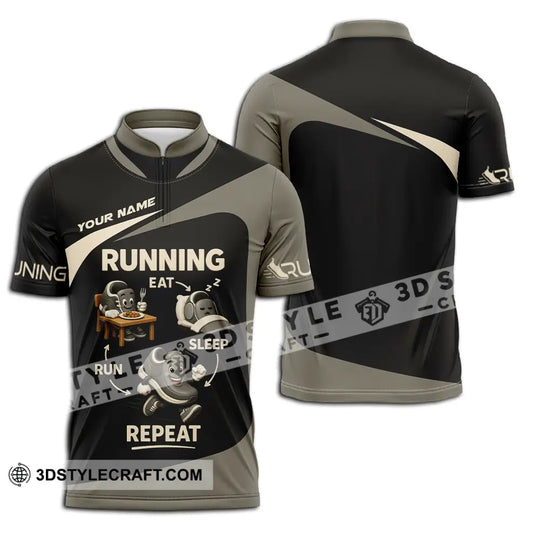 Unisex Shirt - Custom Run Eat Sleep And Repeat, Running Lover, Runner Shirt style option 2