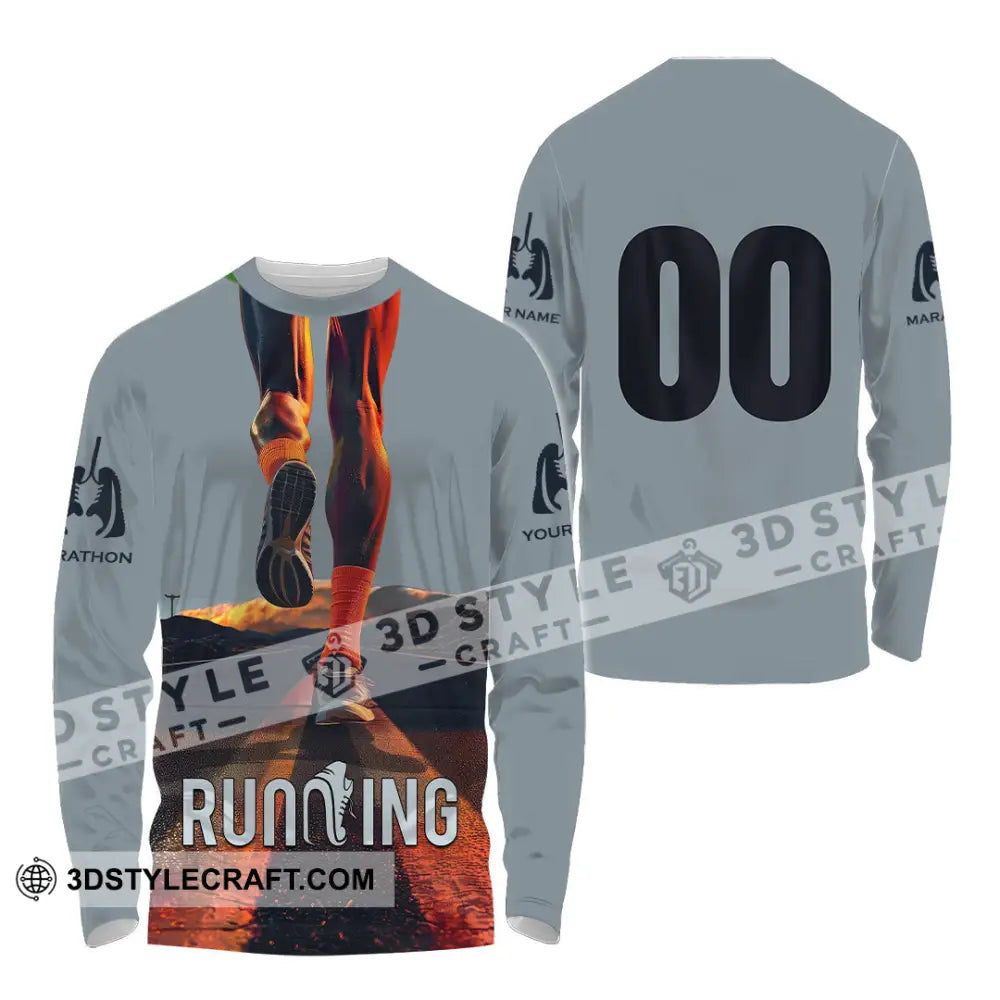 Unisex Shirt - Custom Run For Fun Running Lover Sport Shirt Long Sleeve Shirt / S T-shirt