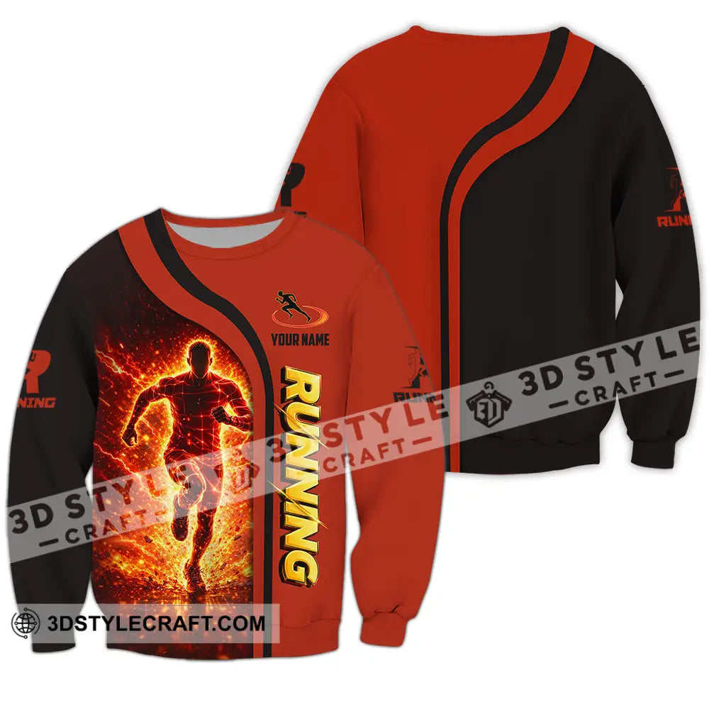 Unisex Shirt - Custom Running 3D Shirt Long Sleeve / S T-shirt
