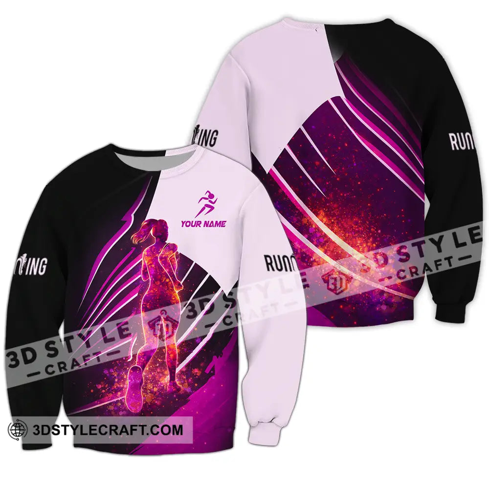 Unisex Shirt - Custom Running 3D Shirt Long Sleeve / S T-shirt