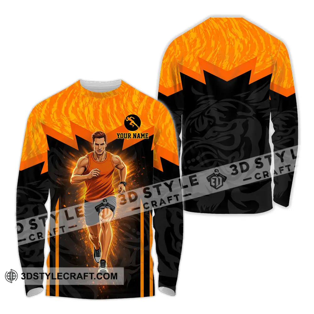 Unisex Shirt - Custom Running 3D Shirt Long Sleeve Shirt / S T-shirt