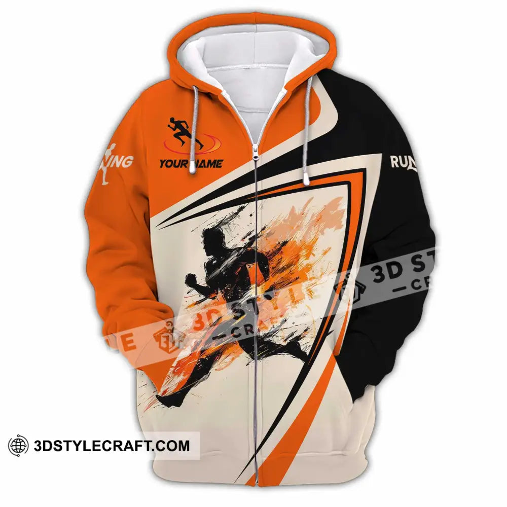 Unisex Shirt - Custom Running 3D Shirt Zipper Hoodie / S T-shirt
