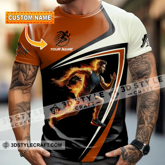 Unisex Shirt - Custom Running Fire Man Shirt style option 1