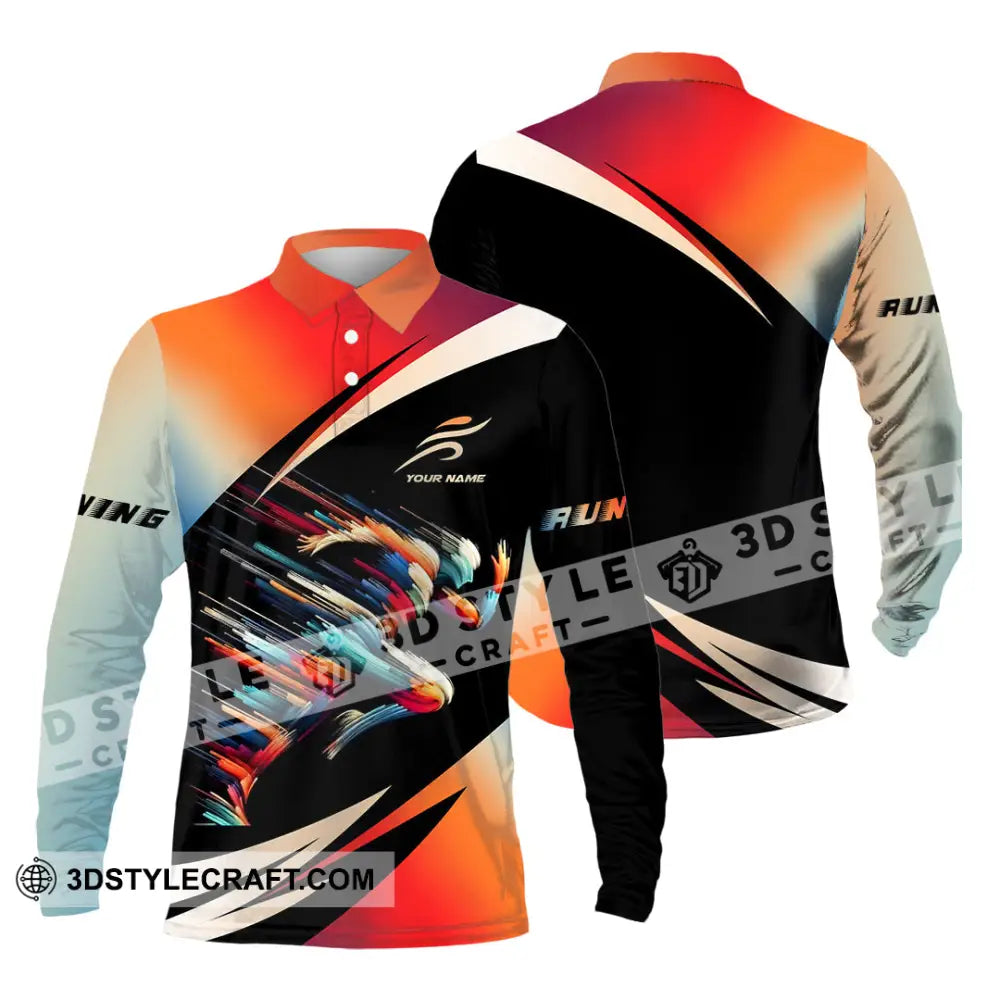 Unisex Shirt - Custom Running Shirt Long Sleeve Polo / S T-shirt