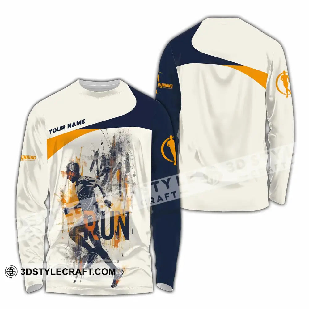 Unisex Shirt - Custom Running Never Give Up 3D Shirt Long Sleeve Shirt / S T-shirt