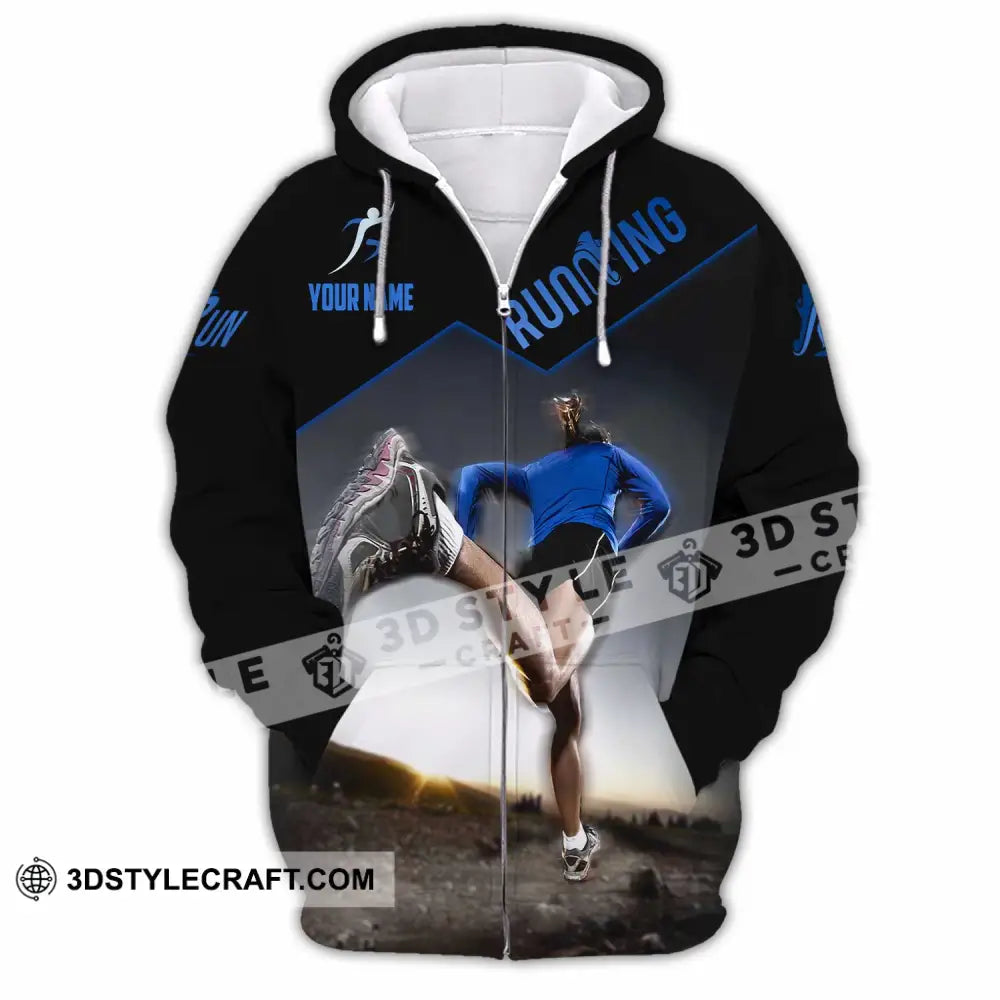 Unisex Shirt - Custom Running Sport Shirt Zipper Hoodie / S T-shirt