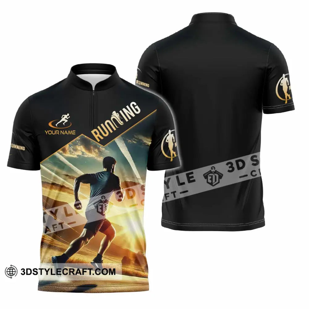 Unisex Shirt Custom Running Shirt Zipper Polo Shirt / S T shirt
