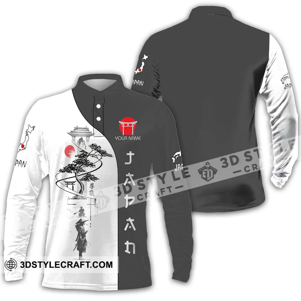 Unisex Shirt - Custom Samurai Japan Shirt Long Sleeve Polo / S T-shirt