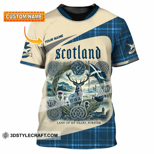Unisex Shirt - Custom Scotland Land Of My Heart Forever 3D Shirt style option 1