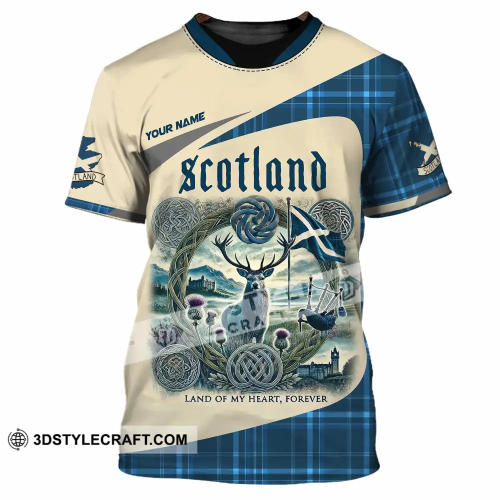 Unisex Shirt - Custom Scotland Land Of My Heart Forever 3D Shirt T-Shirt / S T-shirt