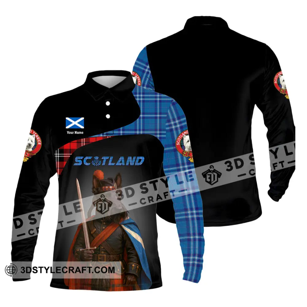 Unisex Shirt - Custom Scotland Shirt Long Sleeve Polo / S T-shirt