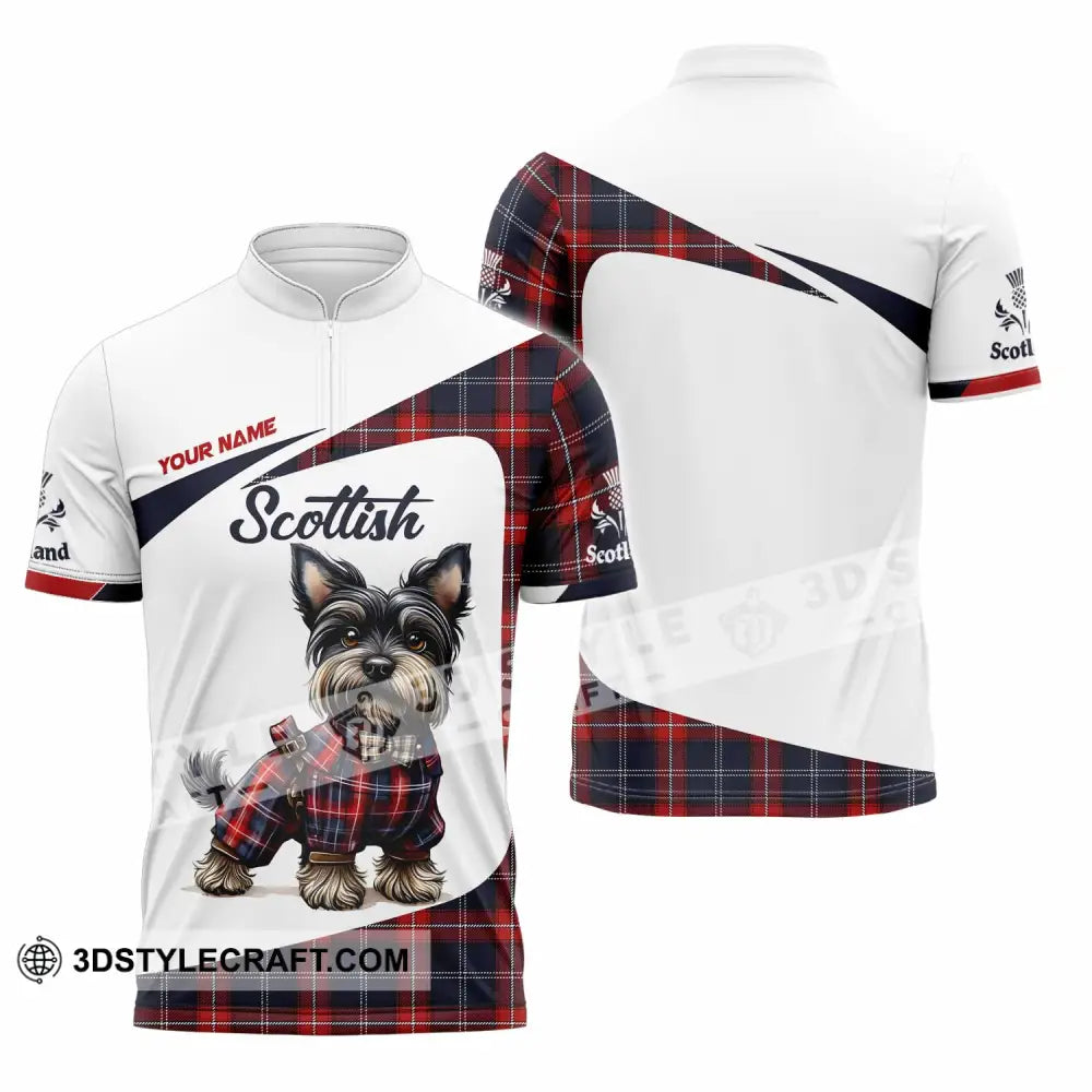Unisex Shirt - Custom Scotland Pet Lover Shirt Zipper Polo Shirt / S T-shirt