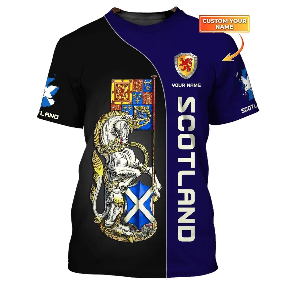 Unisex Shirt Custom Scotland Wild T-Shirt Clothing / S