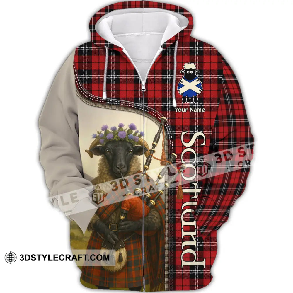 Unisex Shirt - Custom Scotland Shirt Zipper Hoodie / S T-shirt