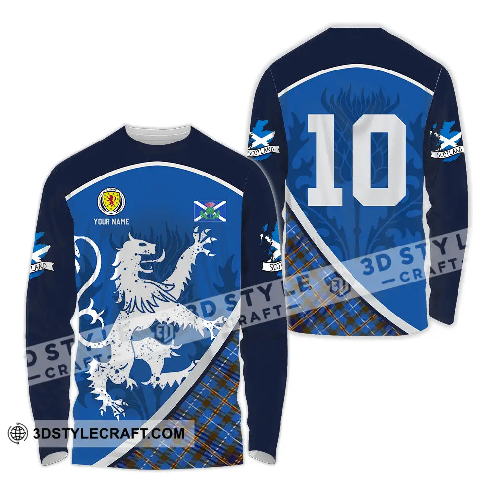 Unisex Shirt - Custom Scottish 3D Shirt Long Sleeve Shirt / S T-shirt