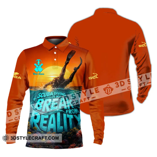 Unisex Shirt - Custom Scuba Diving Is My Break From Reality Shirt style option 4