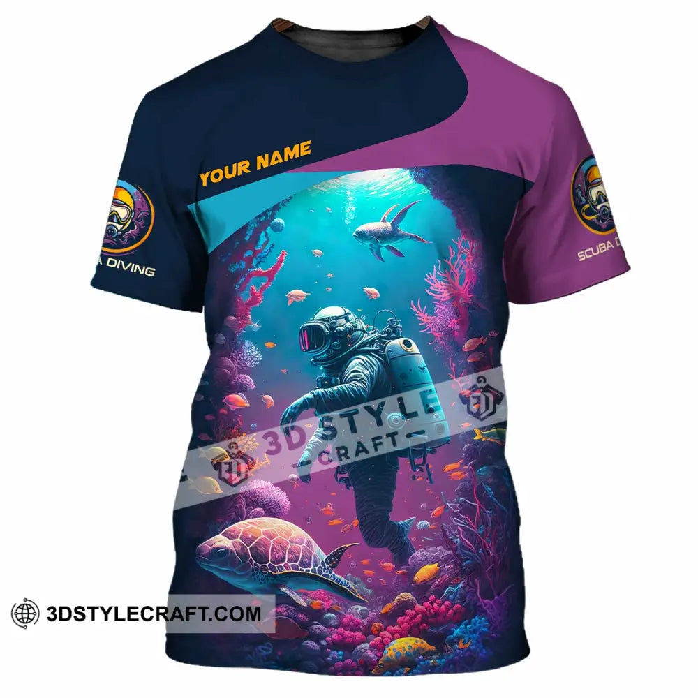 Unisex Shirt Custom Scuba Diving Shirt T Shirt / S T shirt
