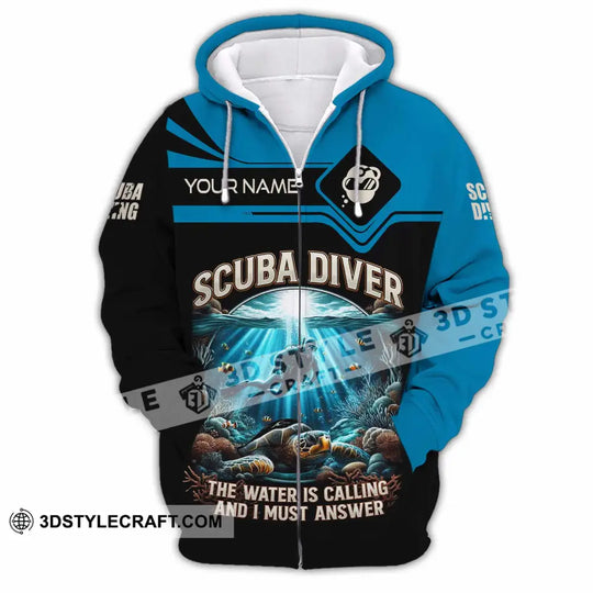 Unisex Shirt - Custom Scuba Diving The Water Is Calling And I Must Answer Shirt style option 4