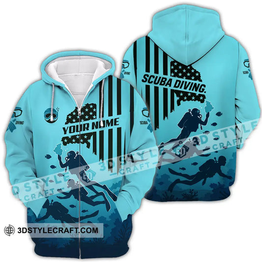 Unisex Shirt - Custom Scuba Diving Shirt Zipper Hoodie / S T-shirt
