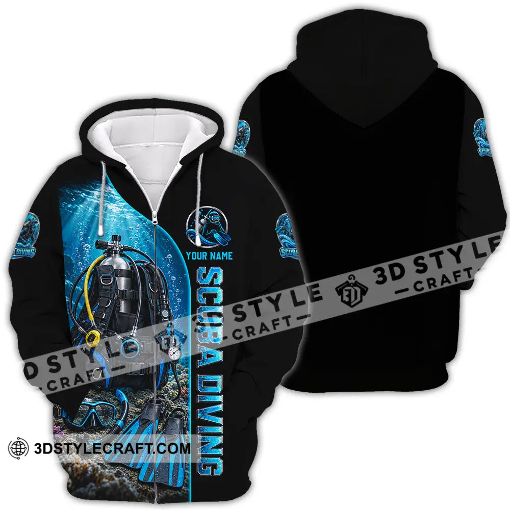 Unisex Shirt - Custom Scuba Diving Shirt - Zipper Hoodie / S - T-shirt