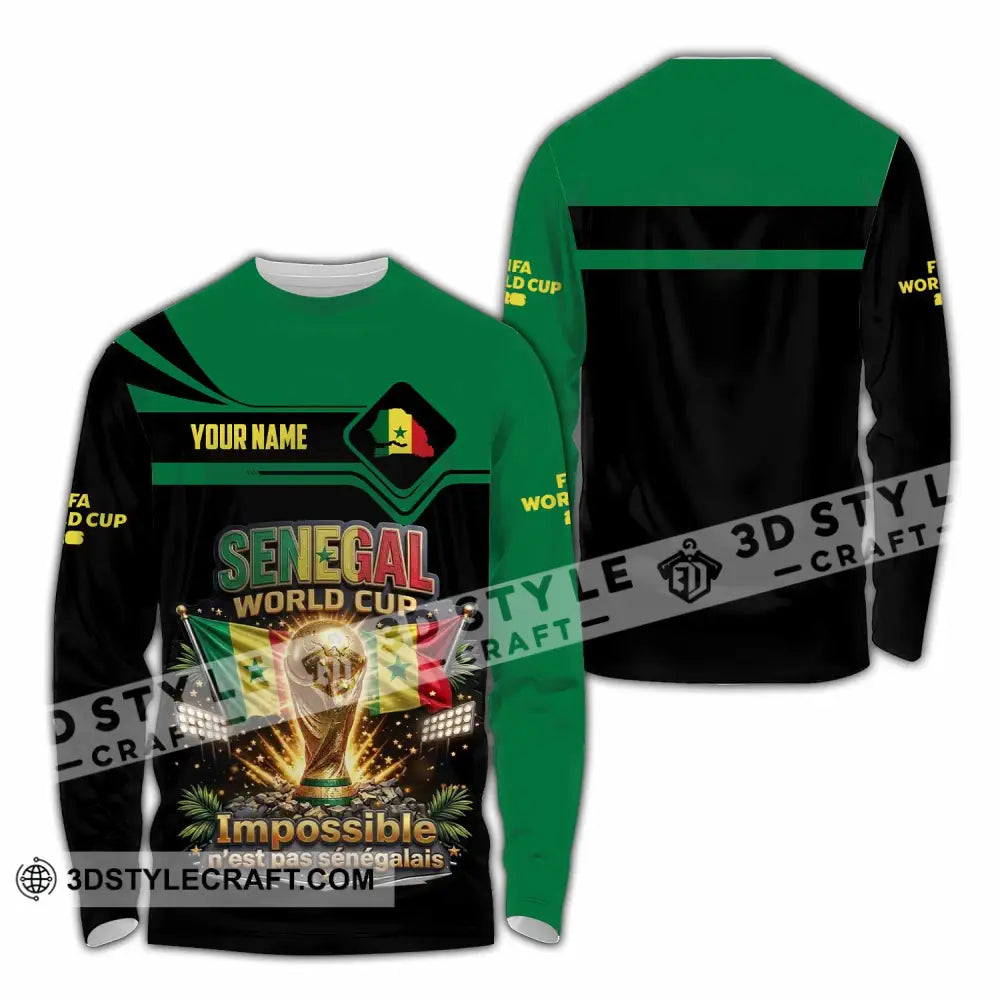 Unisex Shirt - Custom Senegal World Cup 2026 Shirt - Long Sleeve Shirt / S - T-shirt