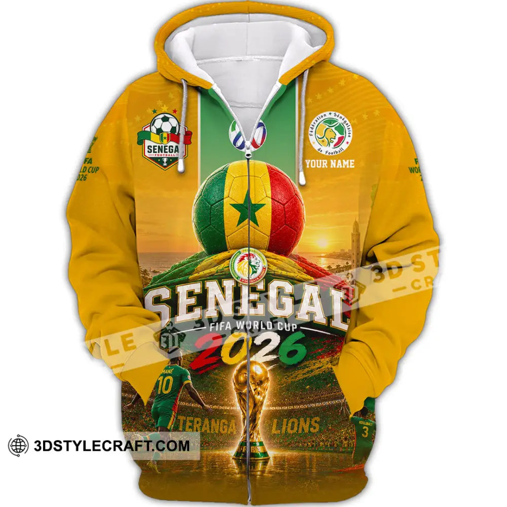 Unisex Shirt - Custom Senegal World Cup 2026 Shirt - Zipper Hoodie / S - T-shirt