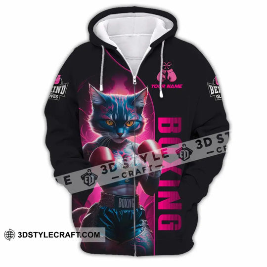 Unisex Shirt - Custom Sexy Boxing Cat, Boxing Lover Shirt style option 3