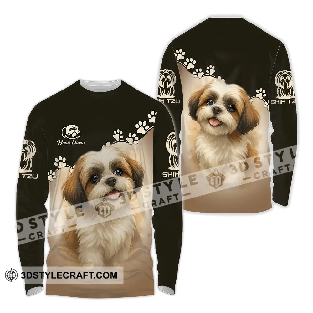 Unisex Shirt - Custom Shih Tzu Shirt Long Sleeve Shirt / S T-shirt