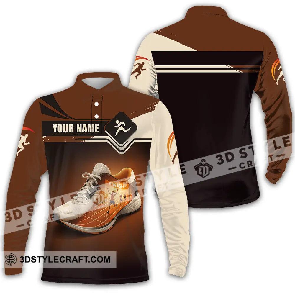Unisex Shirt - Custom Shoes Of Champion Runner Running Sporty Shirt Long Sleeve Polo / S T-shirt