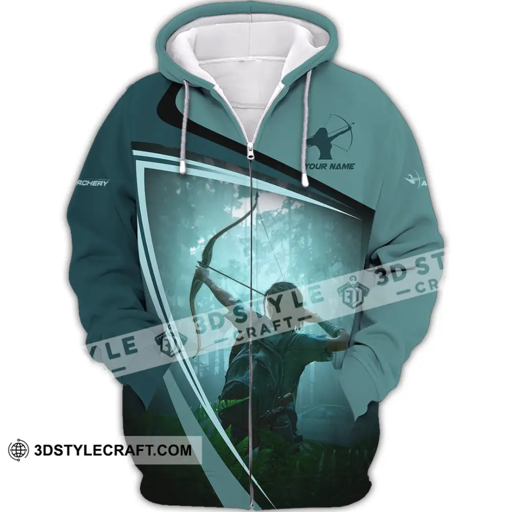 Unisex Shirt - Custom Shooting Archery Player Shirt Zipper Hoodie / S T-shirt