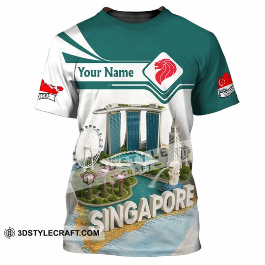 Unisex Shirt - Custom Singapore 3D Shirt style option 2