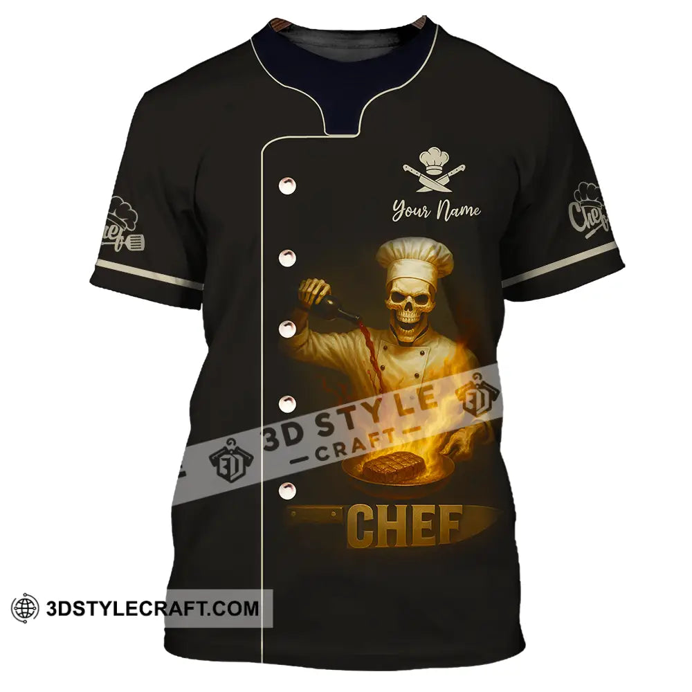 Unisex Shirt - Custom Skeleton Chef Shirt T-Shirt / S T-shirt