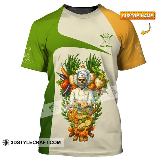 Unisex Shirt - Custom Skeleton Life Of Chef Shirt T-shirt