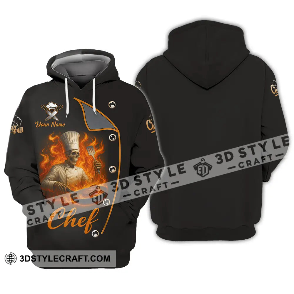Unisex Shirt - Custom Skeleton Master Chef Chef Shirt Hoodie / S T-shirt