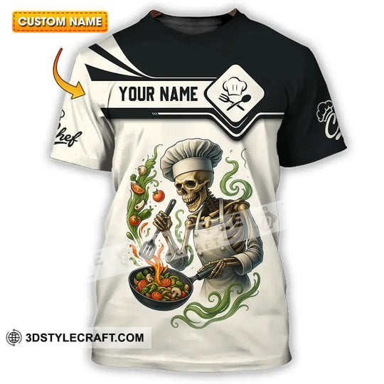 Unisex Shirt - Custom Skeleton Master Chef, Chef Shirt style option 1