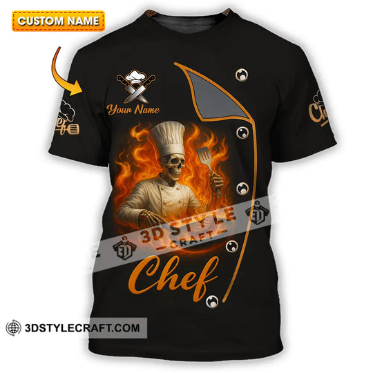 Unisex Shirt - Custom Skeleton Master Chef, Chef Shirt style option 1