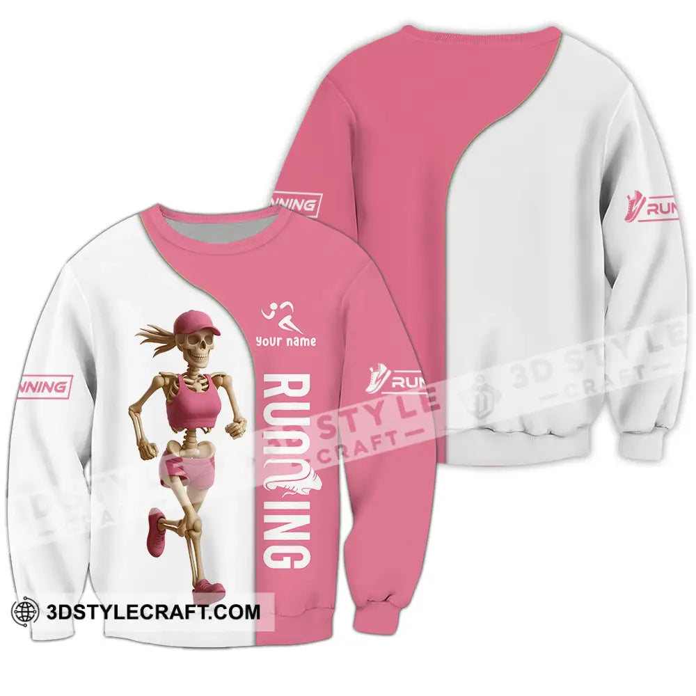 Unisex Shirt Custom Skeleton Running Shirt Long Sleeve / S T shirt