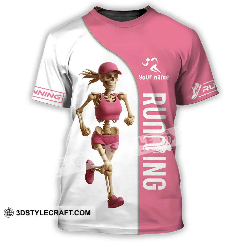 Unisex Shirt Custom Skeleton Running Shirt T Shirt / S T shirt
