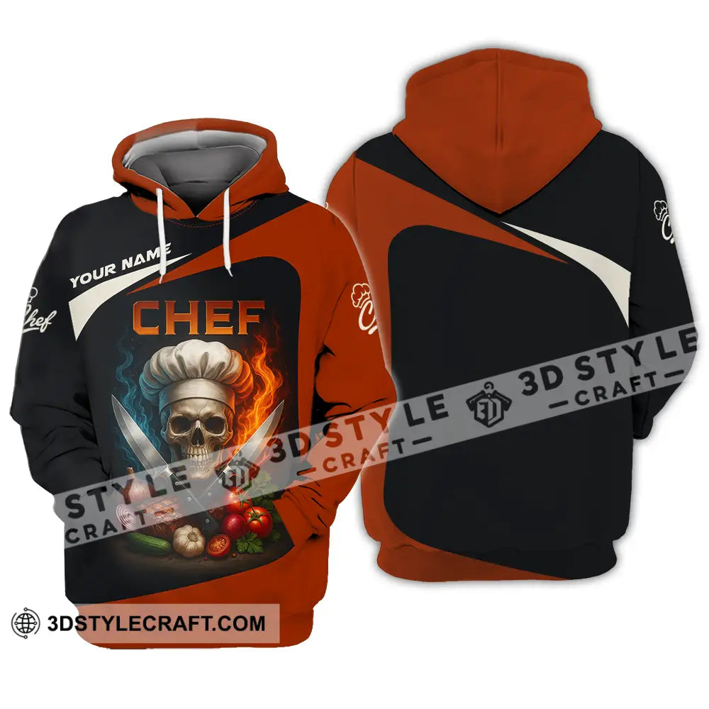Unisex Shirt - Custom Skull Master Chef Chef Shirt Hoodie / S T-shirt