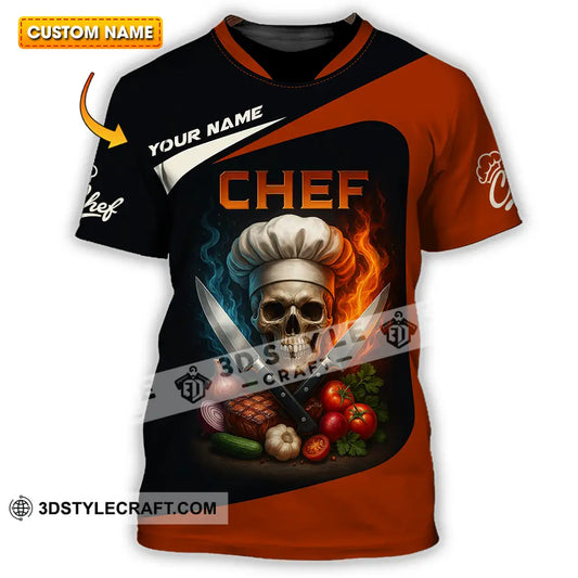 Unisex Shirt - Custom Skull Master Chef Chef Shirt T-shirt