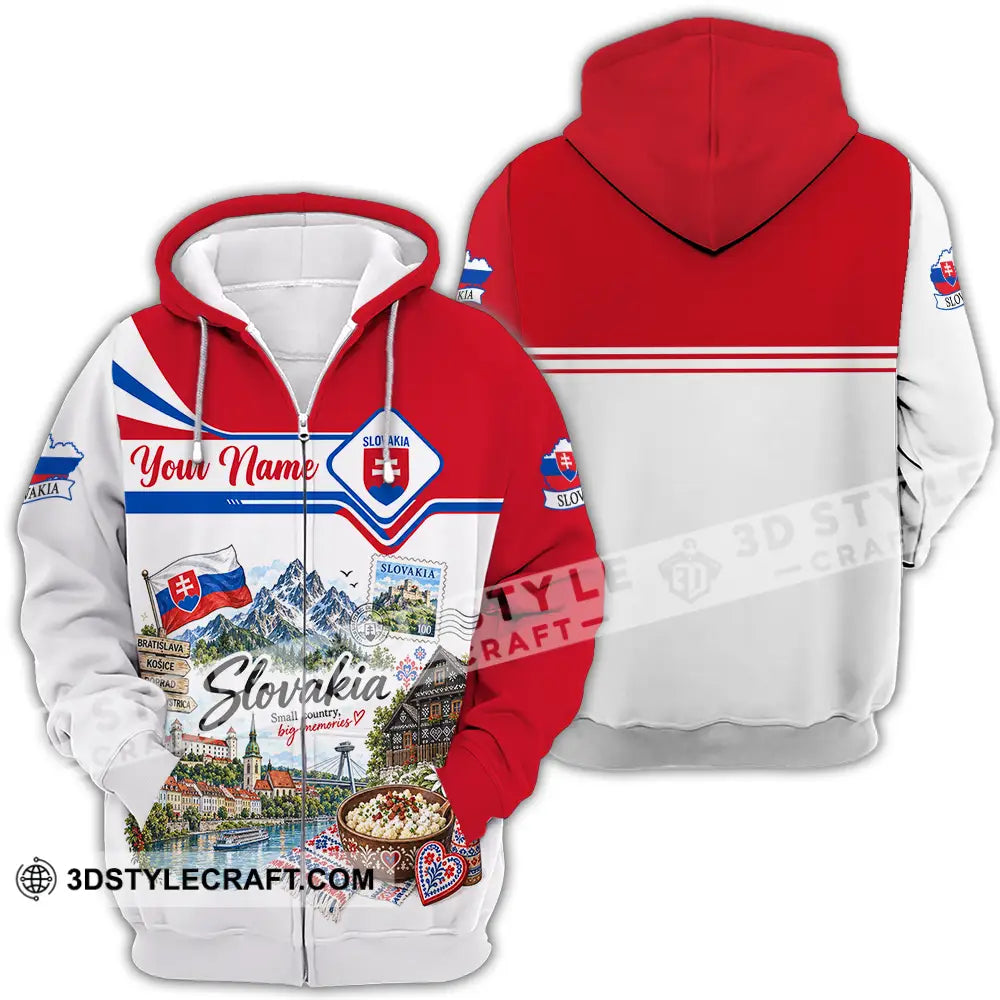Unisex Shirt - Custom Slovakia Shirt - Zipper Hoodie / S - T-shirt
