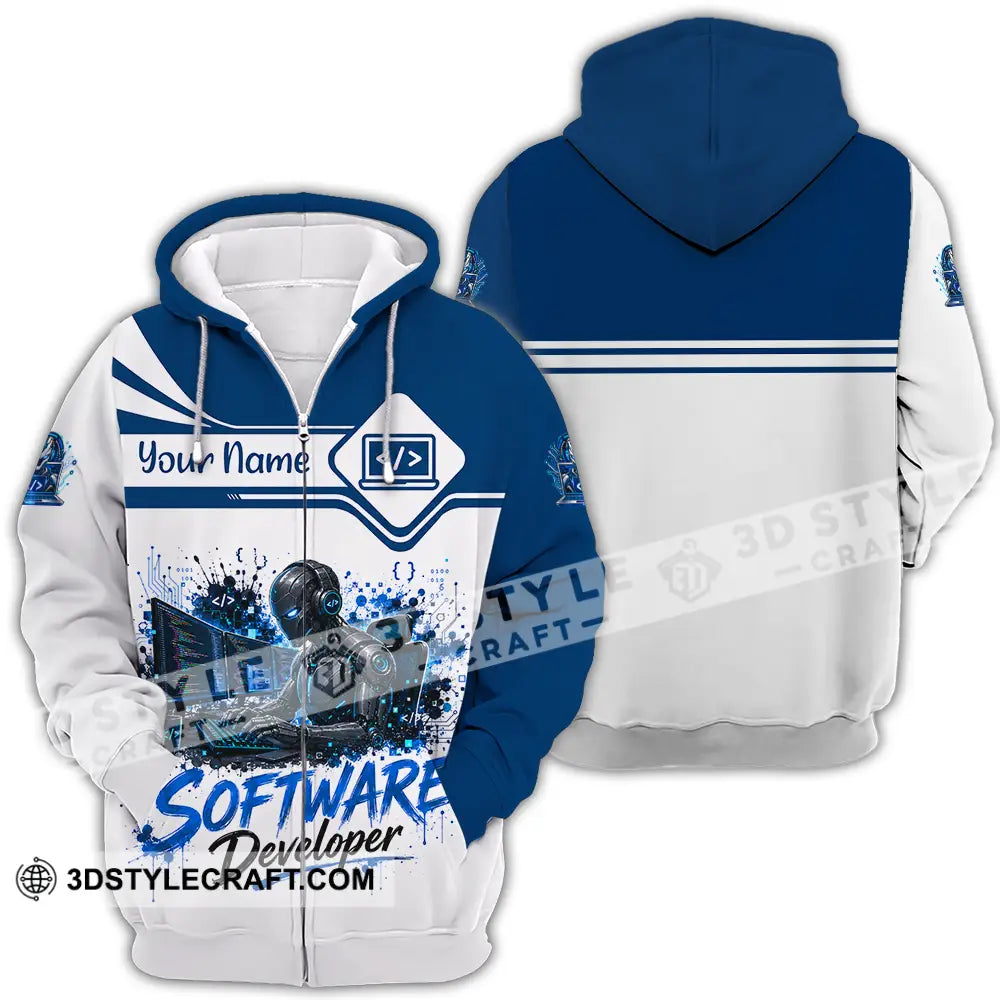 Unisex Shirt - Custom Software Developer Shirt - Zipper Hoodie / S - T-shirt