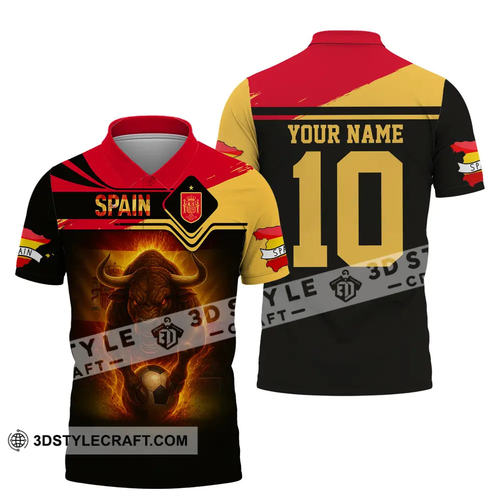 Unisex Shirt - Custom Spain 3D Shirt Polo Shirt / S T-shirt