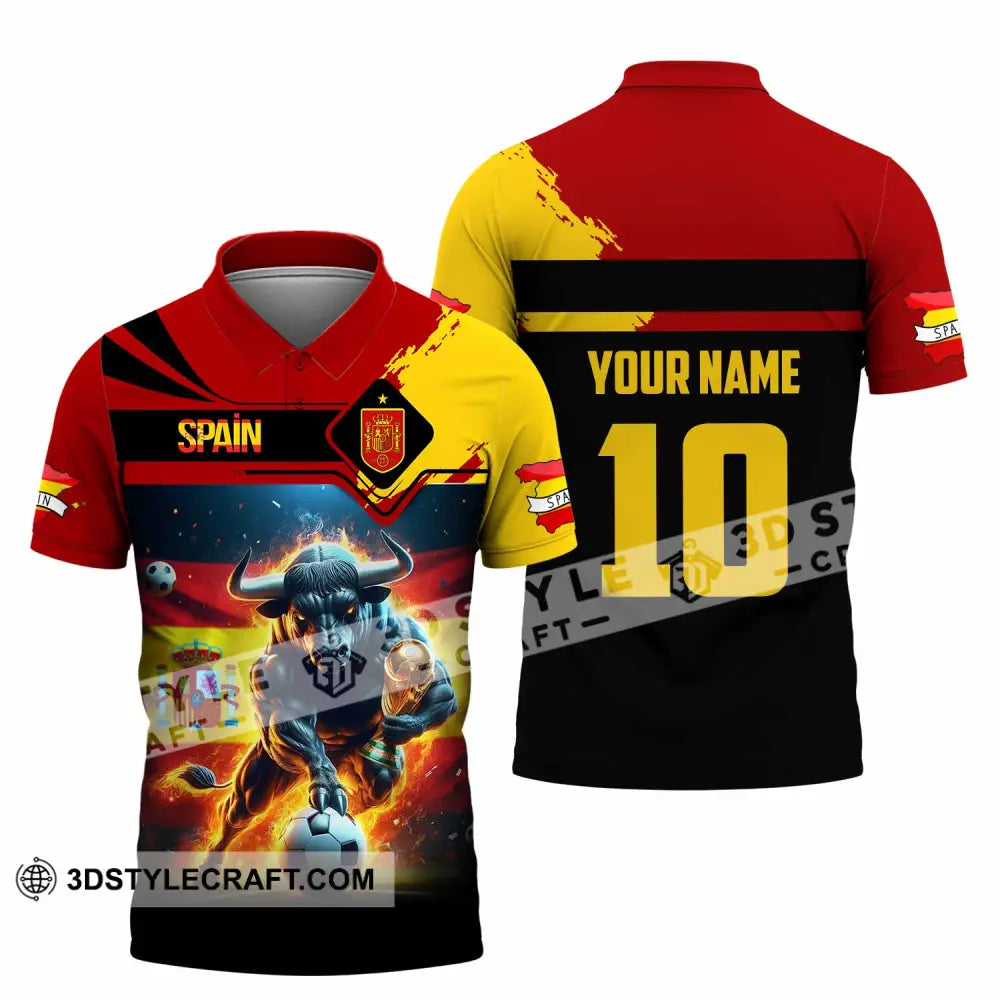 Unisex Shirt - Custom Spain 3D Shirt Polo Shirt / S T-shirt