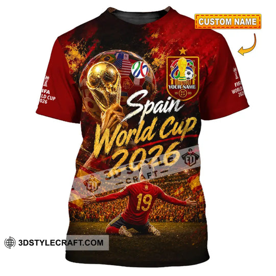 Unisex Shirt - Custom Spain World Cup 2026 Shirt style option 1