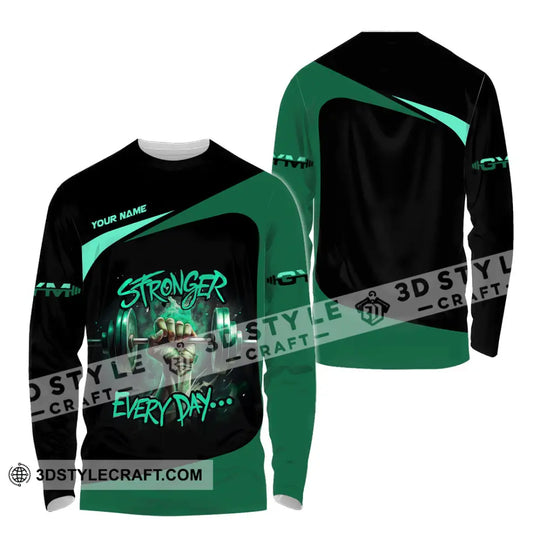 Unisex Shirt - Custom Stronger Everyday, Weightlifting, Sports Shirt style option 4
