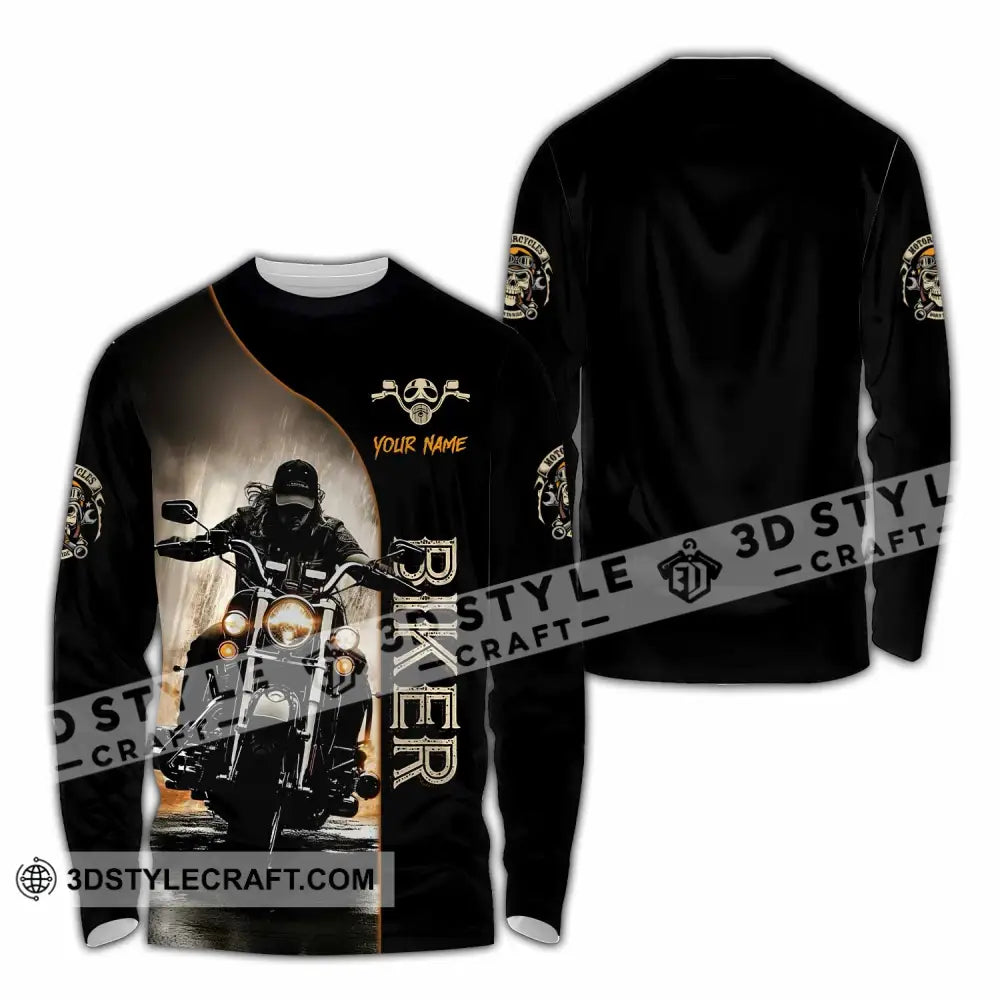 Unisex Shirt - Custom Swag Biker Biker Lover Sporty Shirt Long Sleeve Shirt / S T-shirt
