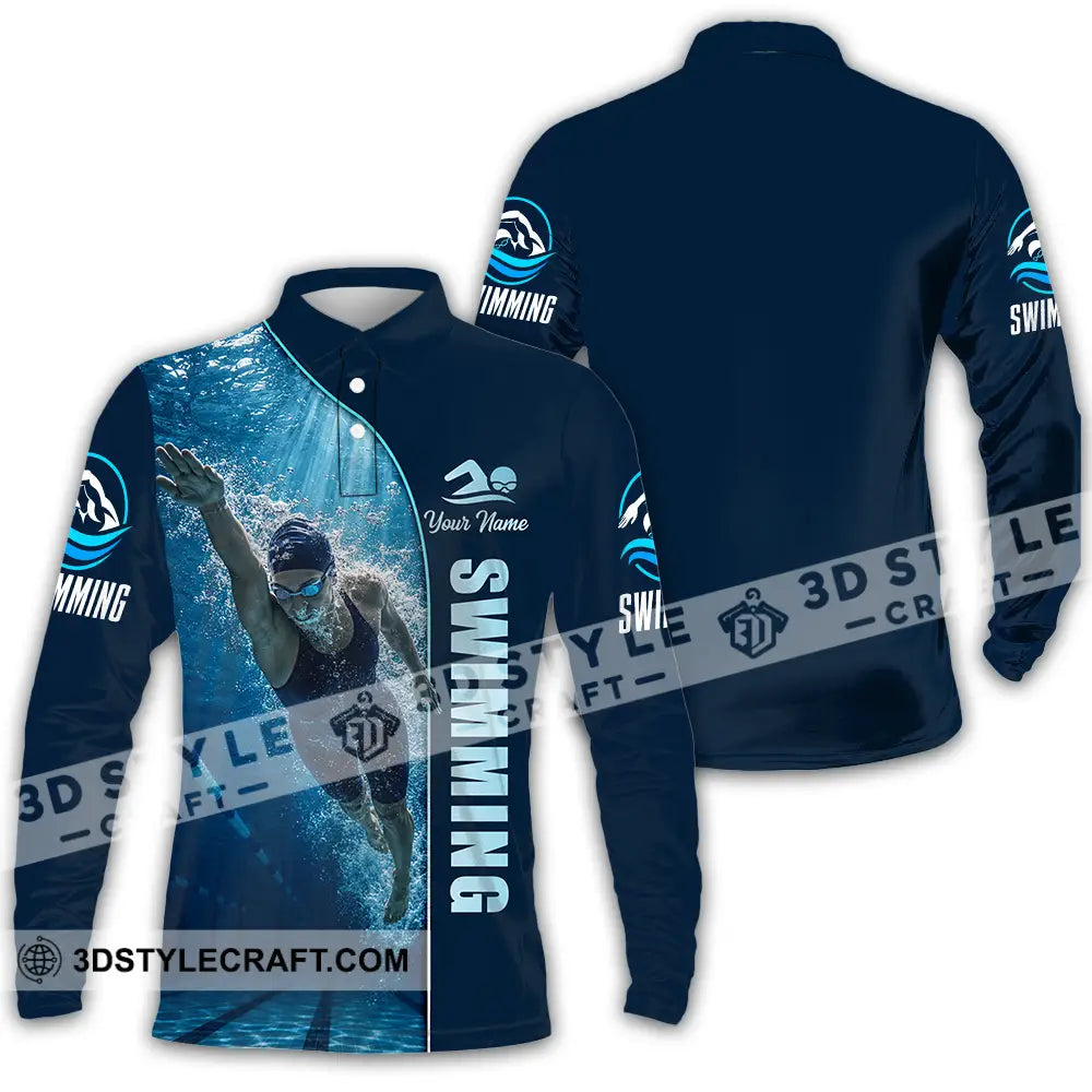 Unisex Shirt - Custom Swimming Shirt - Long Sleeve Polo / S - T-shirt