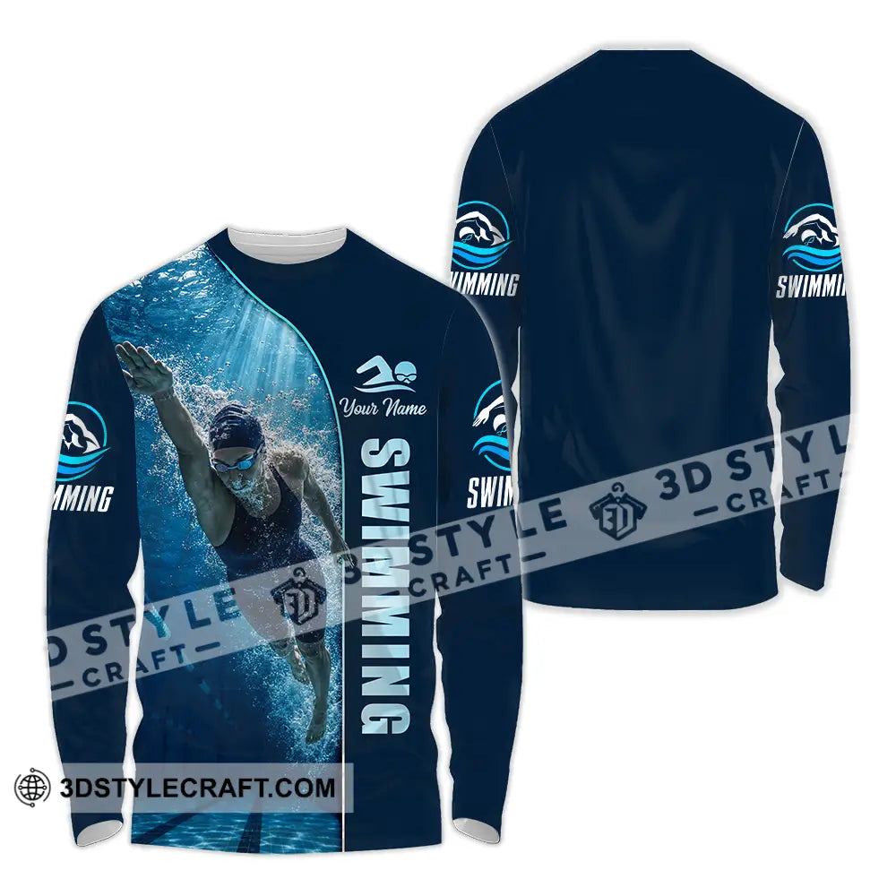 Unisex Shirt - Custom Swimming Shirt - Long Sleeve Shirt / S - T-shirt
